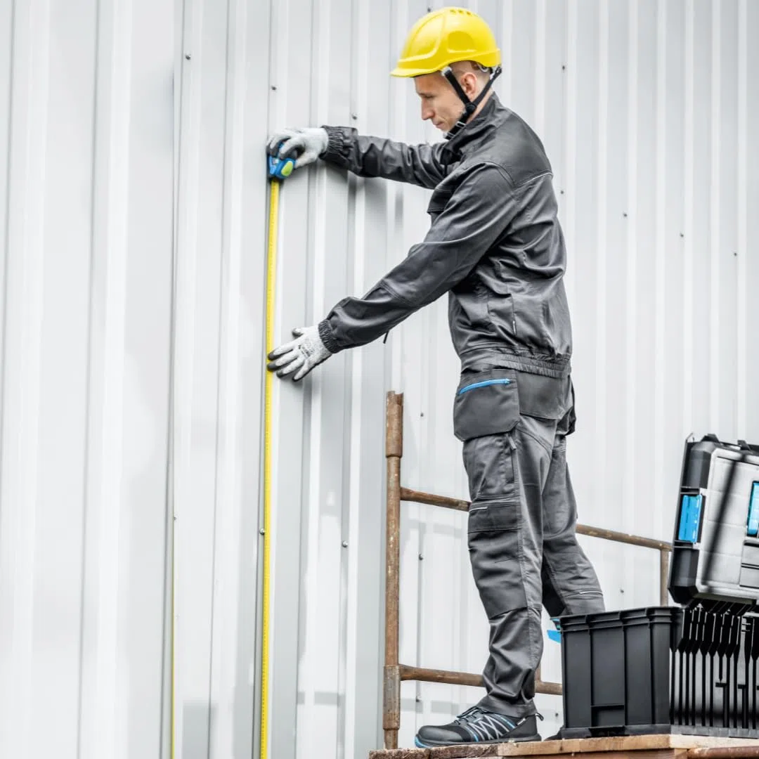 Högert Technik - WURNITZ Elastische Schutzhose Dunkelgrau | Professionelle WURNITZ Herren Schutzhosen | Arbeitshose Herren Arbeitshose mit Kniepolstertaschen Langlebig und komfortabel