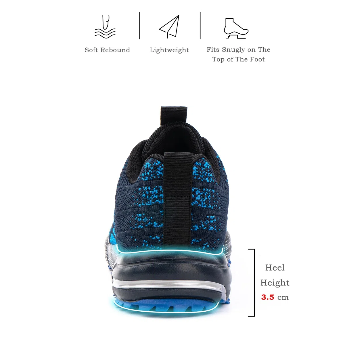 Hitmars Chaussure Running Homme Femme Basket Course Sport Tennis Fitness Gym Outdoor Respirant Confortables Casual Sneakers Schwarz 36-48EU