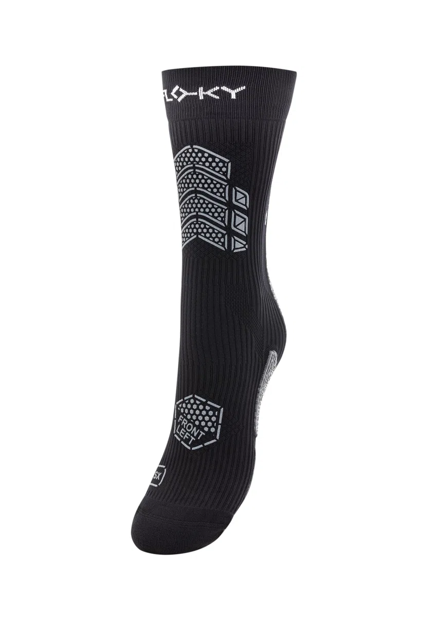 FLOKY AXIST Chaussettes de football et rugby biomécaniques 3D - Chaussettes de compression antidérapantes - Cheville stabilisée, protection du tendon d'Achille, adhérence maximale, soutien plantaire
