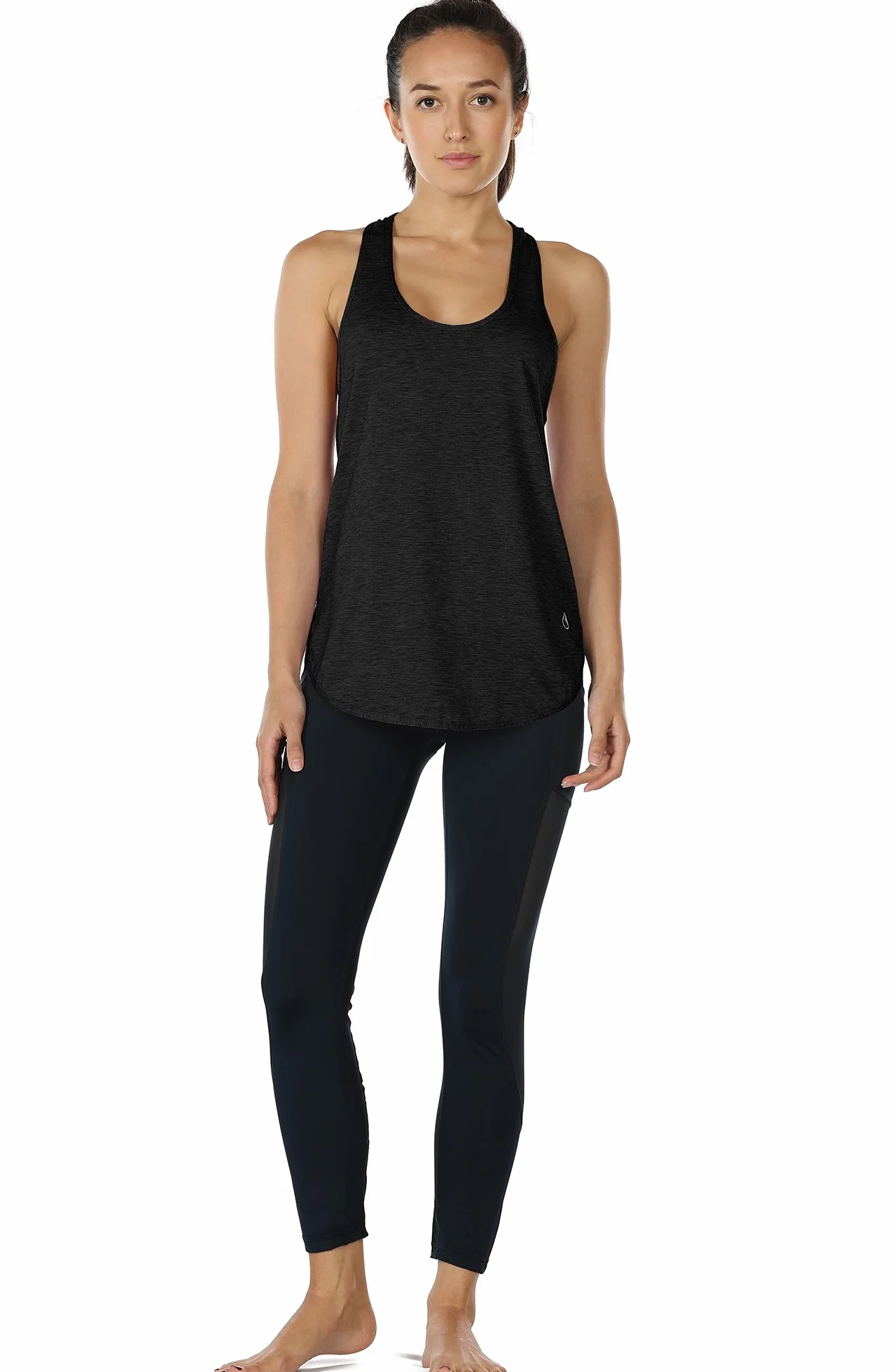 icyzone Femme Débardeur de Sport Yoga Shirts sans Manches Dos Nageur Fitness Tank Top