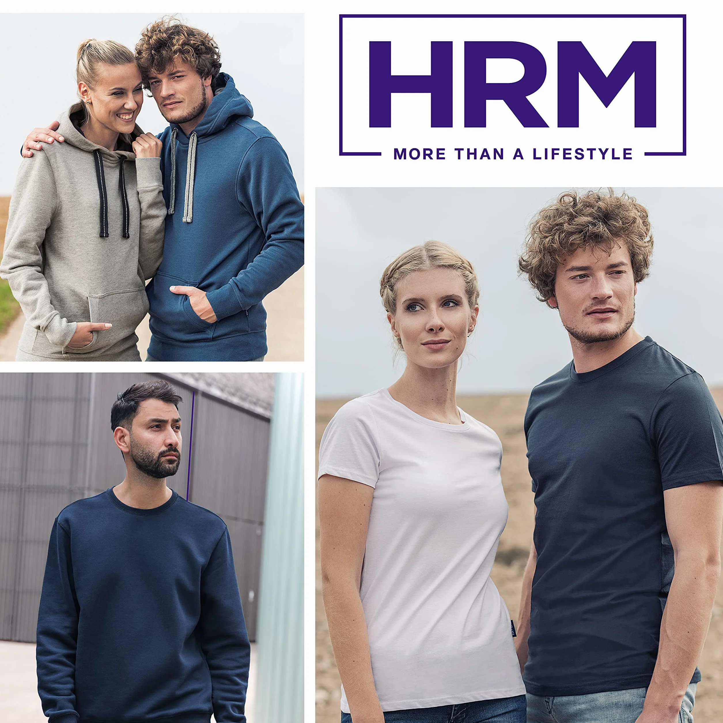 HRM Sweatshirt Unisexe, Bleu Marine, Taille XL I Sweat-Shirt Premium Femmes et Hommes Lavable jusqu'à 60°C I Sweatshirt Basique I Pulls Femme et Homme I Vêtements de Travail Haut de Gamme et Durables