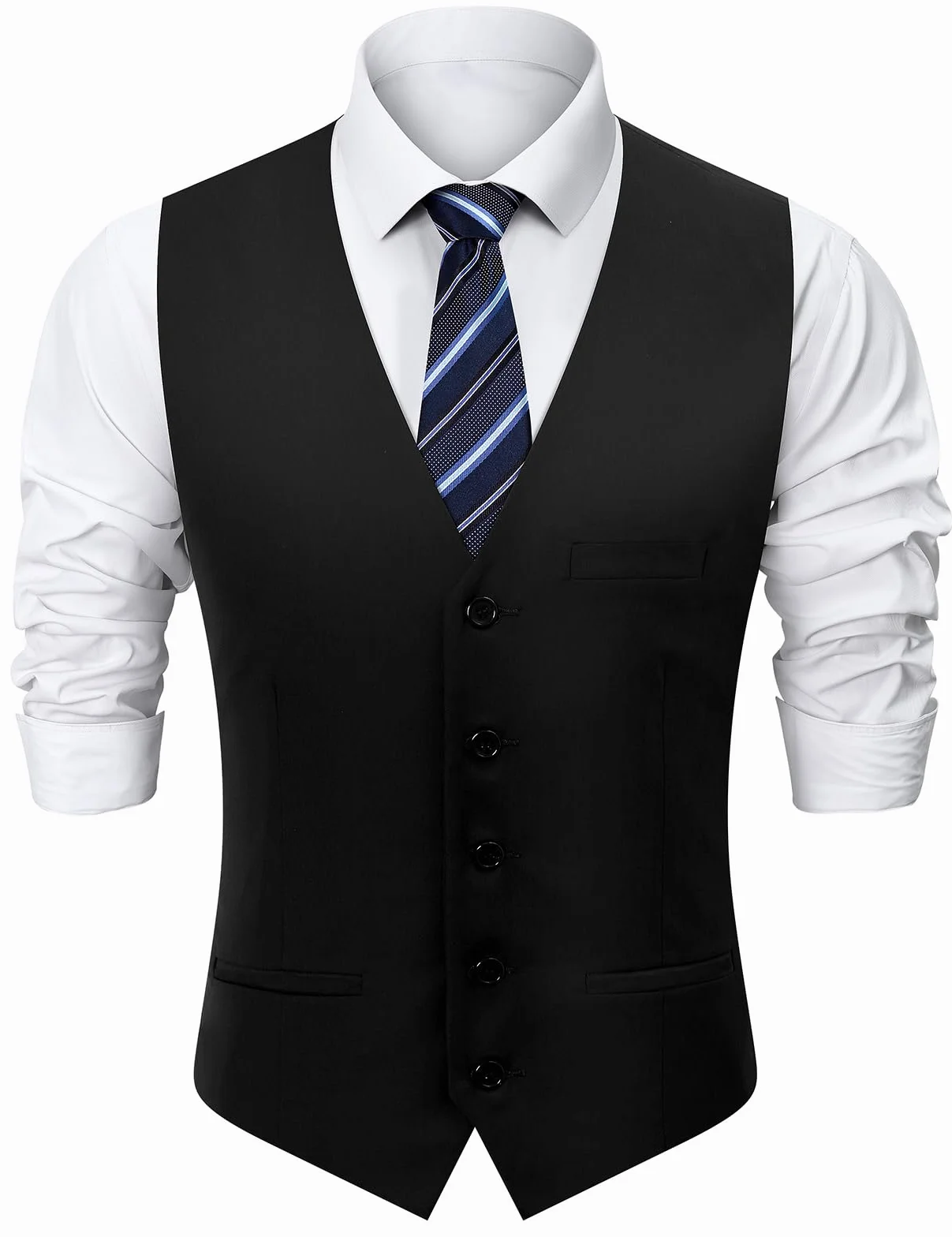 mintgreen Gilet Costume Homme Gilet de Costume de Mariage uni à col en V Coupe Slim Boutonnage Simple