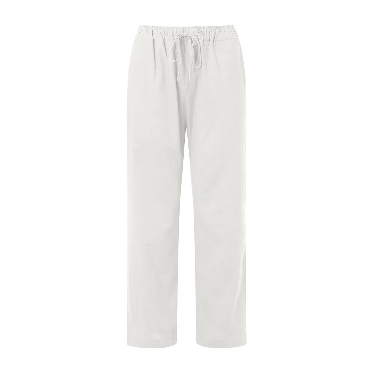 2026 Pantalon Fluide Femme Été Pantalon Lin Femme Lin Pantalons Chic et Elegant Décontractés Léger Respirant Ample Large Femmes Vetement Mode Tendance Pants avec Poches Taille Elastique Ete Leger