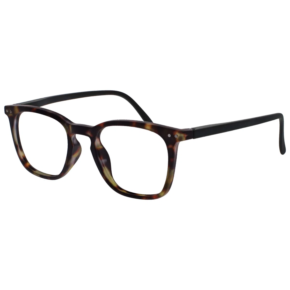 Opulize Bex Pack 5 Hommes Lunettes De Lecture Grand Designer Style Écaille De Tortue Marron Mat RRRRR64-2 +2,50