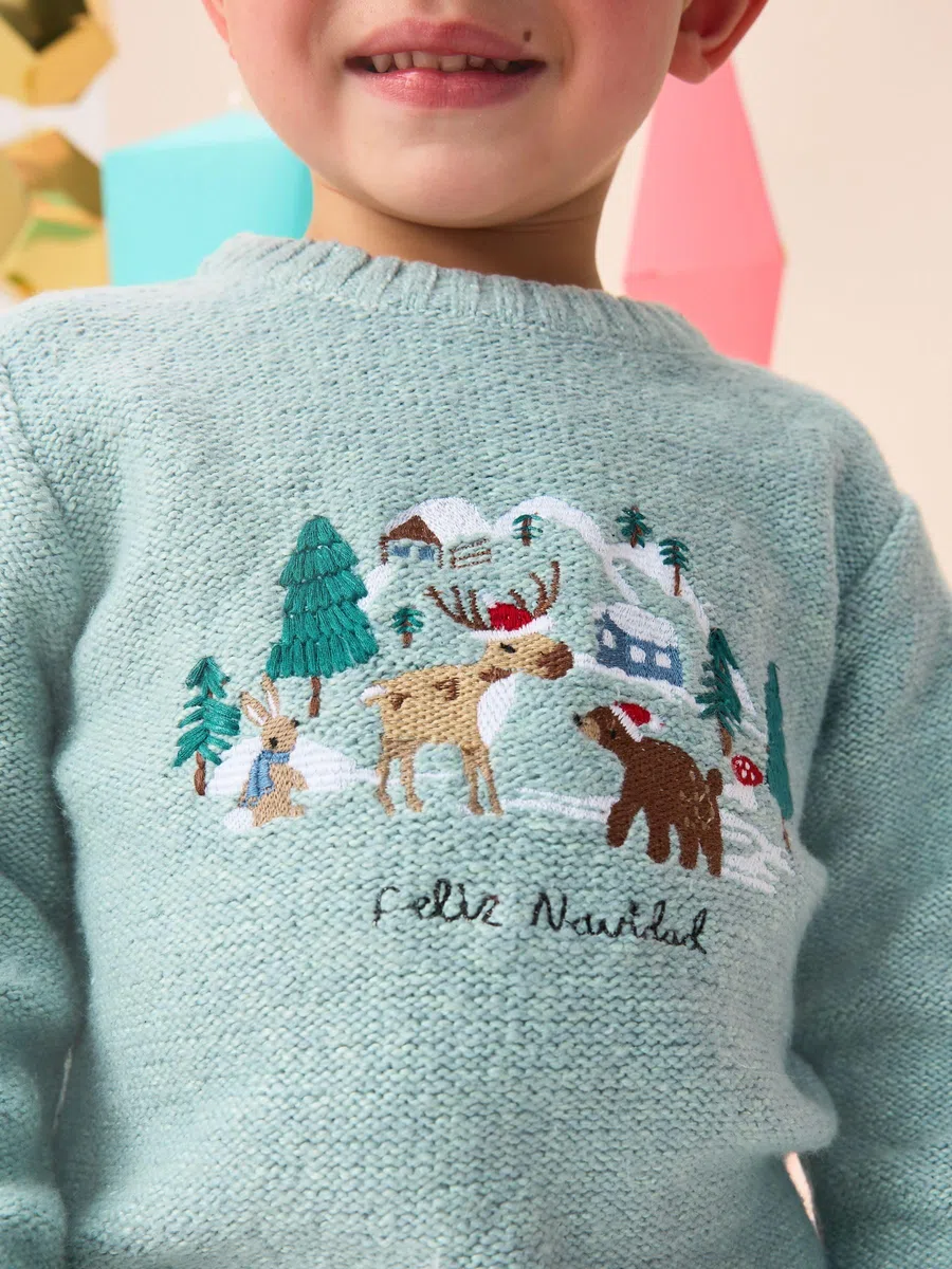 NEXT Garçon Pull en Maille de Noël