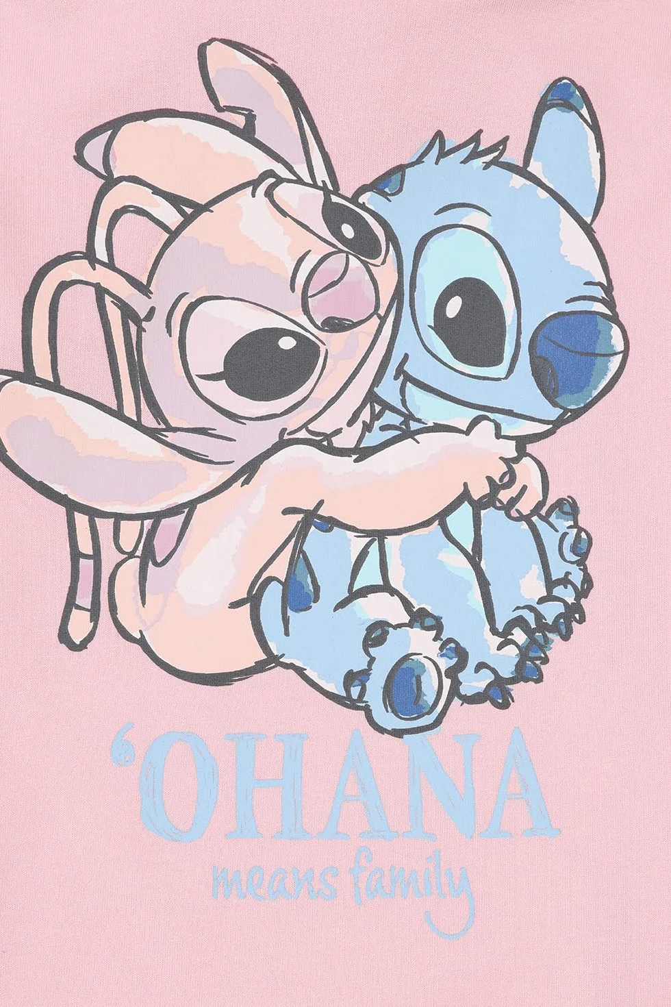 Disney Lilo and Stitch Sweat à capuche rose Stitch et ange pour enfants