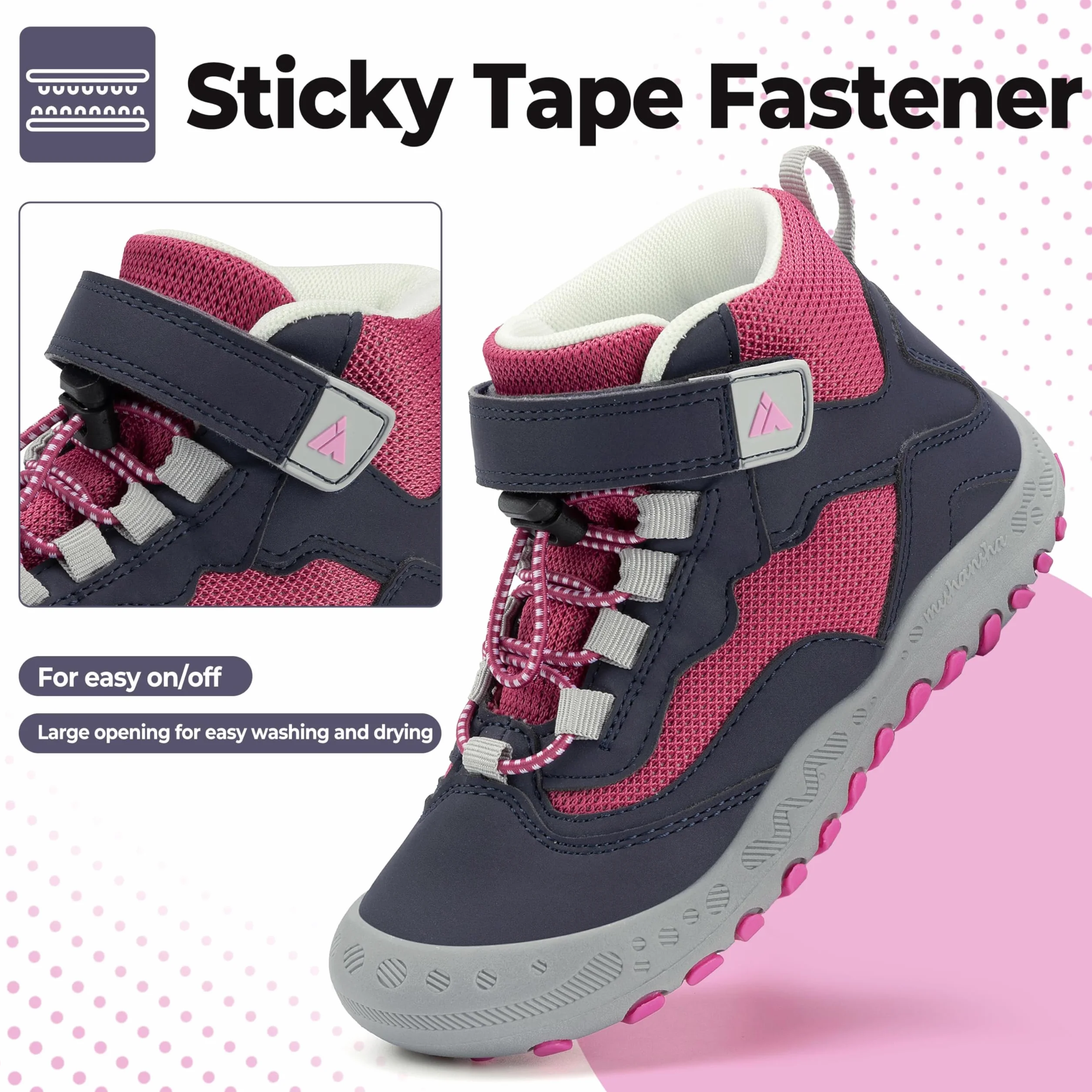 Mishansha Enfants Chaussures de Randonnée Fille Chaussures Marche Léger Respirant Chaussure Trekking GR.24-38