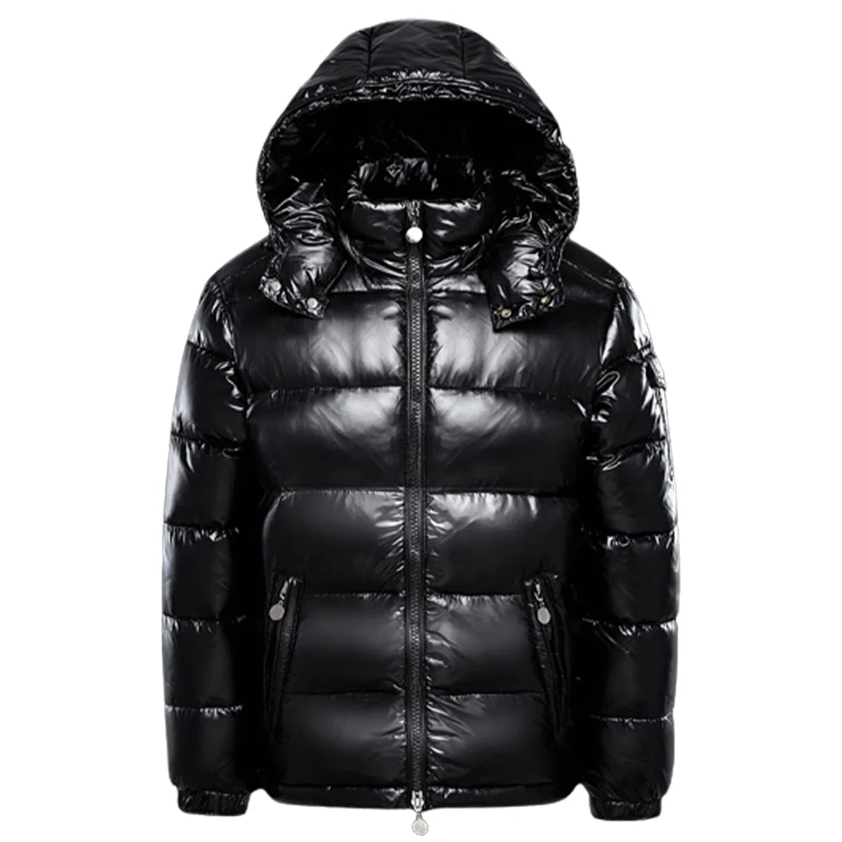 Hiver Épaissir Doudounes pour Hommes et Femmes Court Brillant Canard Blanc Veste à Capuche Puffer Manteau
