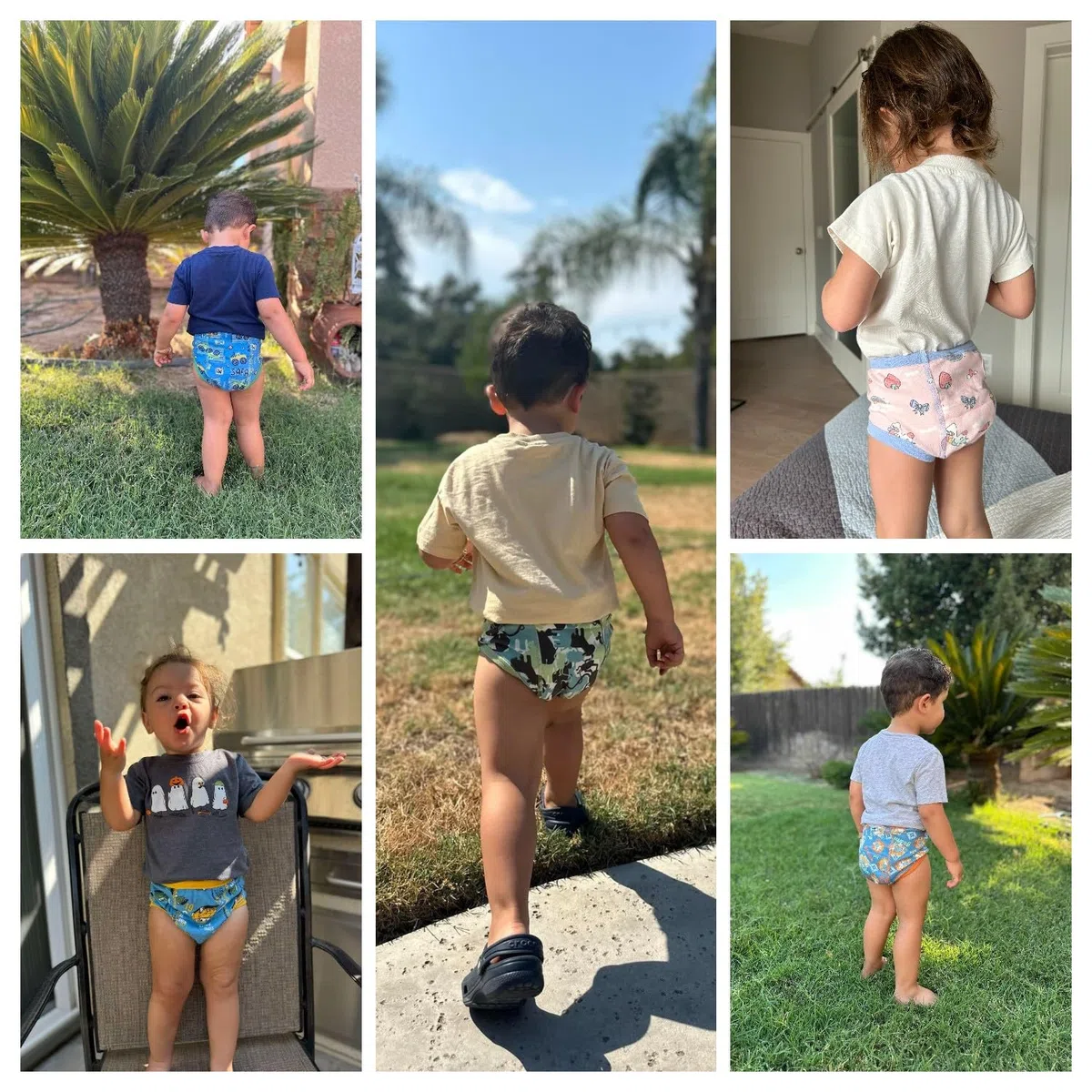 FLYISH DIRECT Lot de 6 culottes d'apprentissage de la propreté, pour enfants garçons et filles, 140/7 ans