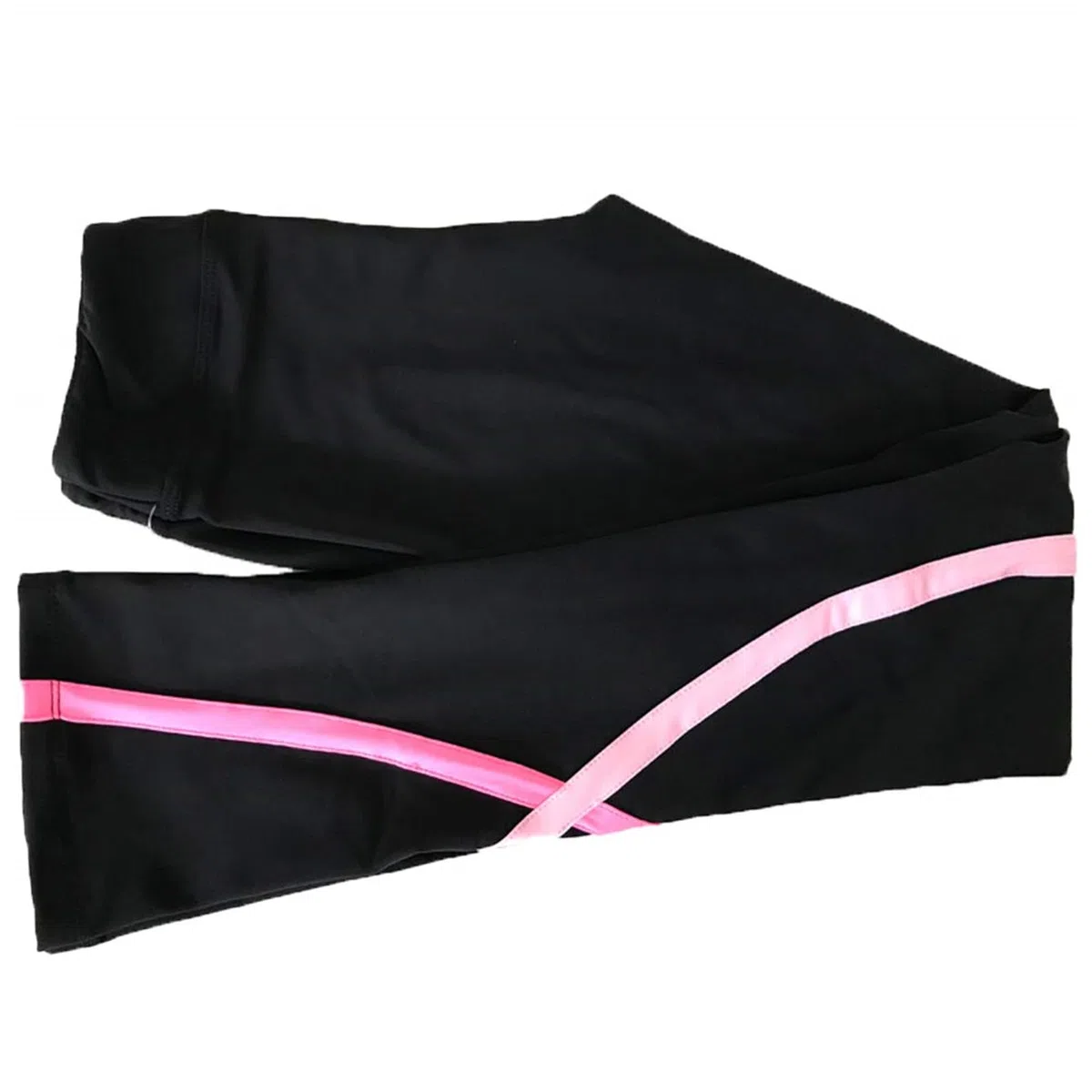 Pantalon de Patinage Artistique pour Enfant et Adulte Legging Collants avec Doublure Polaire Polaire Polaire Skate Training Collant Vêtements de Sport Vêtements de Sport,Rose,S