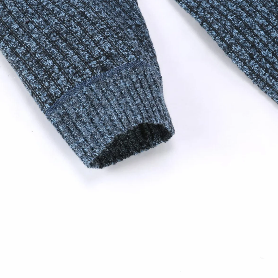 YOUTHUP Homme Cardigan Epais Rayé Tricoté Zippé Gilet Veste Couleur Mélangée Coupe Ajustée Automne Hiver Veste Pull