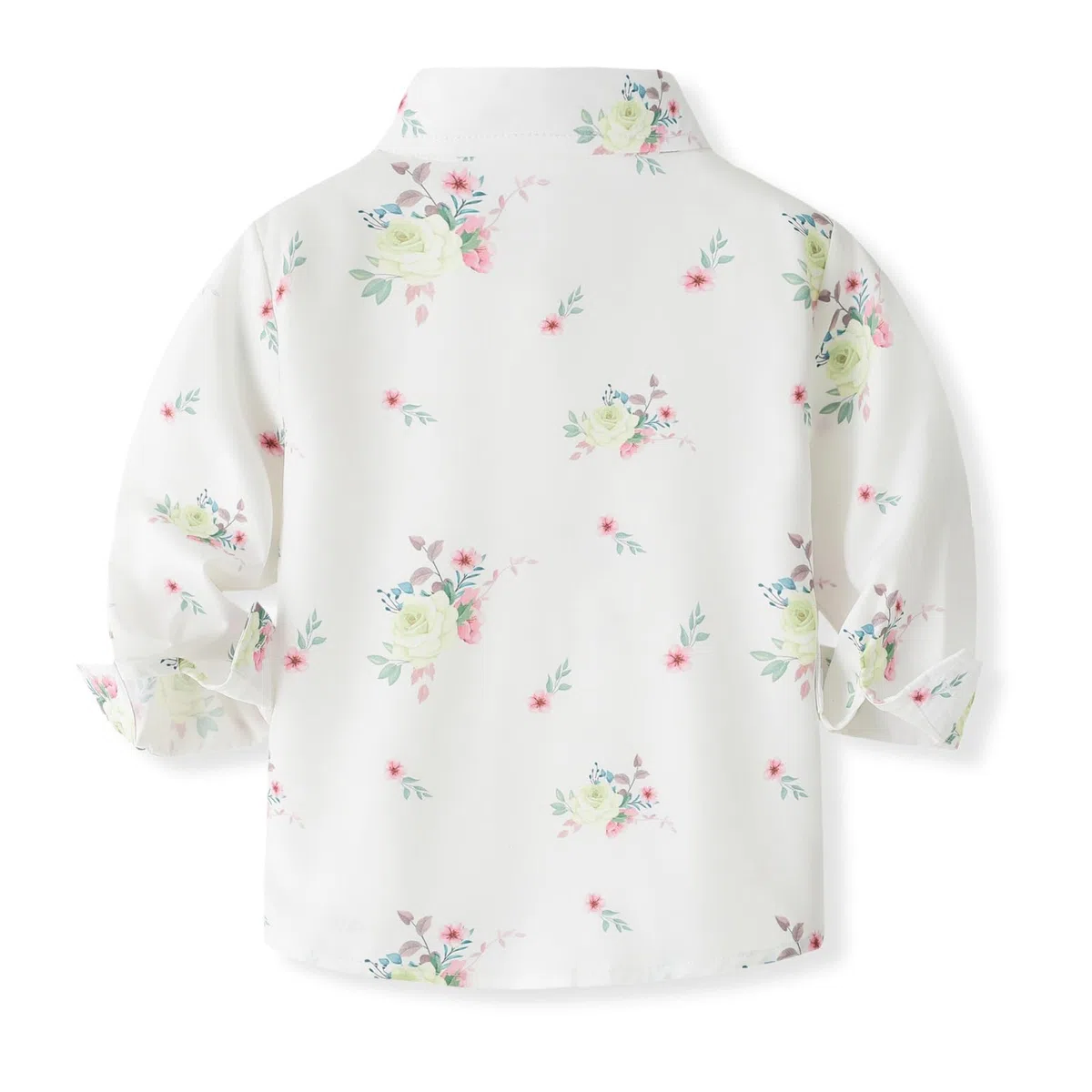 Ensemble de costume formel pour garçon - Chemise à manches longues avec nœud papillon et porte-jarretelles - Costume de mariage pour garçon