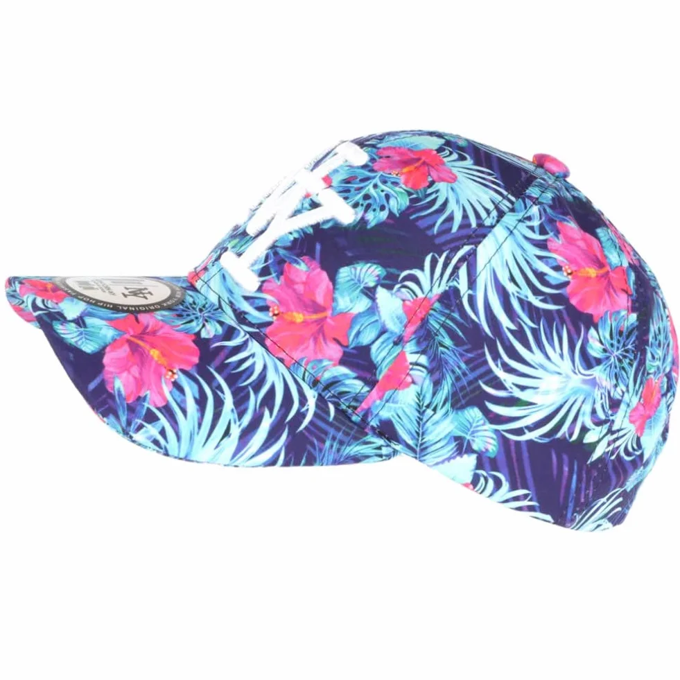 Hip Hop Honour Casquette Enfant Violette Fleurs Roses Tropicales Baseball NY Phuket de 7 a 12 Ans - Taille Unique - Violet