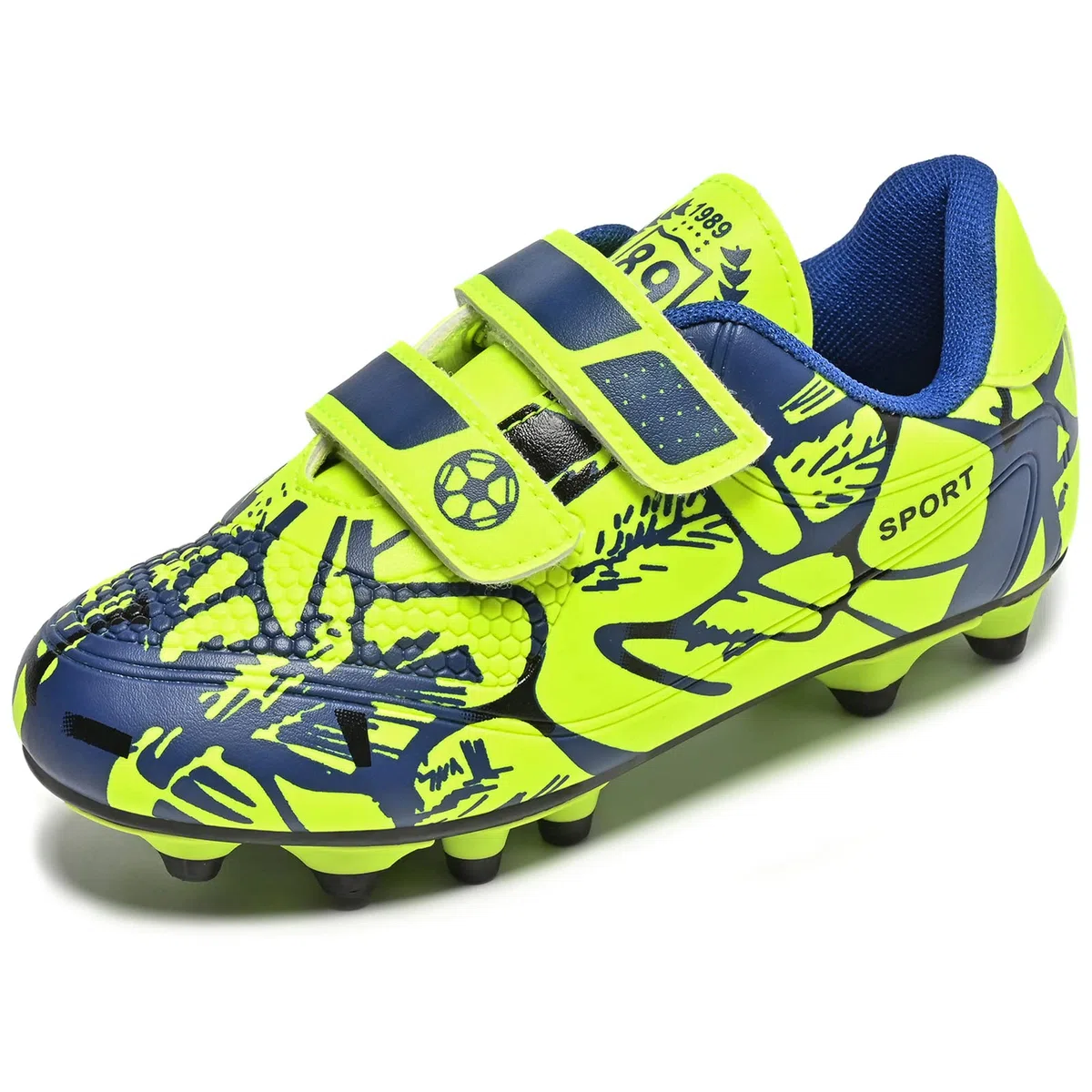 Mitudidi Crampon Foot Enfant Garçon Filles Légères Chaussures Entrainement Football Unisexe 28-37EU