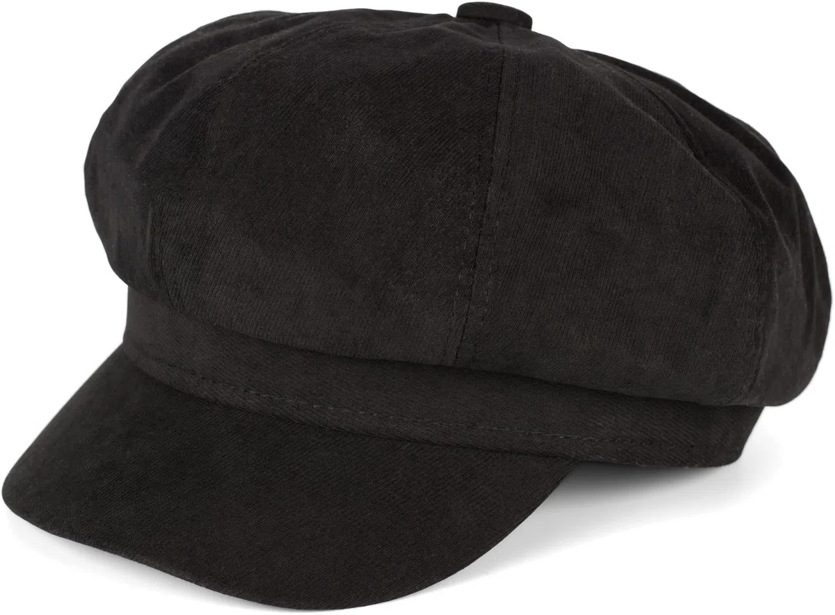 styleBREAKER Ladies Soft Fabric Balloon Cap, Peaked Hat Vintage Style, Bakerboy Slider Cap, Newsboy Cap 04023086
