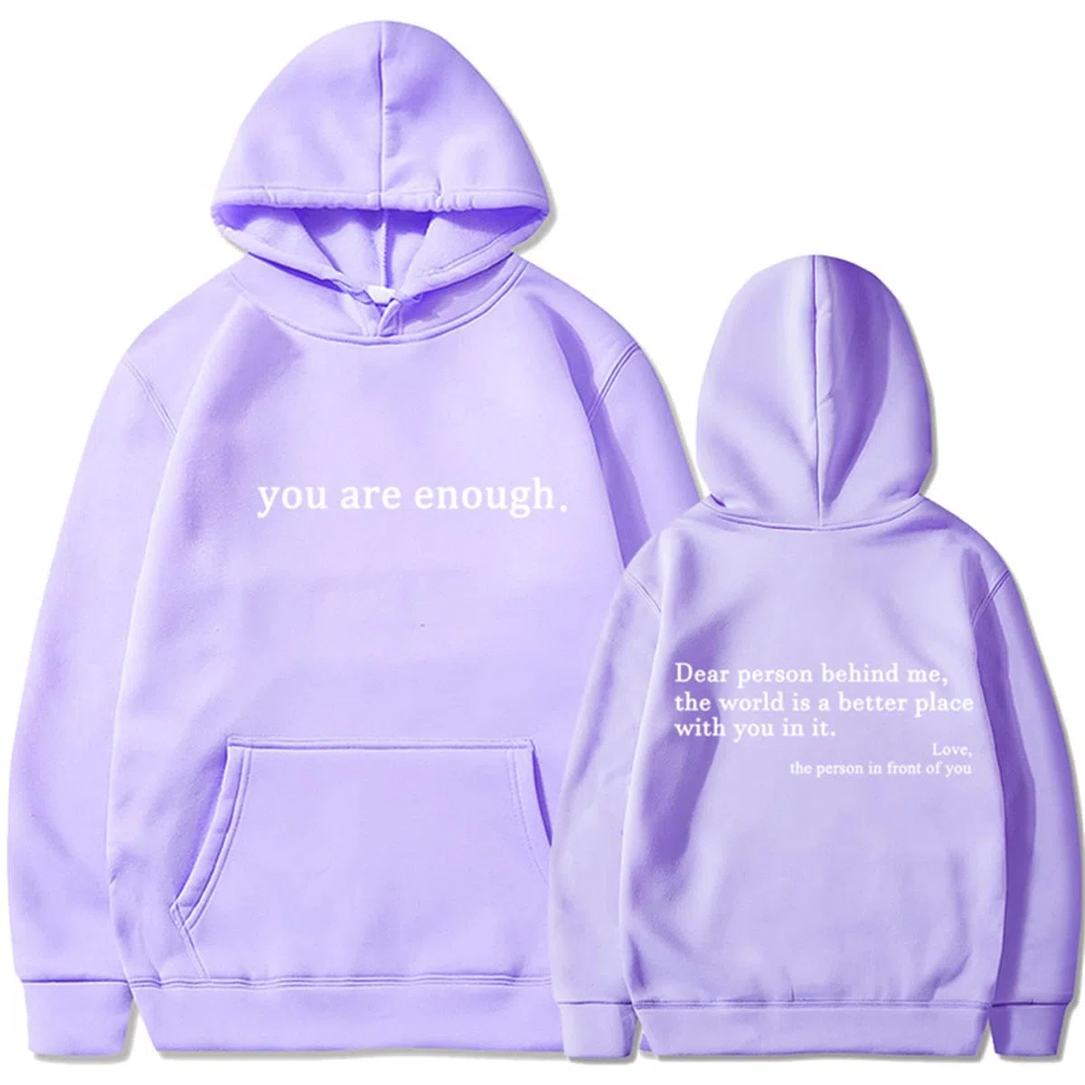 Générique You are Enough Hoodie, Dear Person Behind Me Hoodie Sweatshirt for Men Women