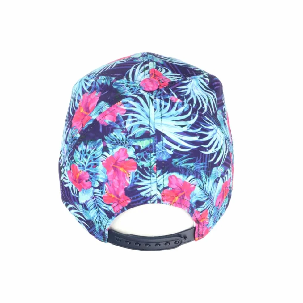 Hip Hop Honour Casquette Enfant Violette Fleurs Roses Tropicales Baseball NY Phuket de 7 a 12 Ans - Taille Unique - Violet