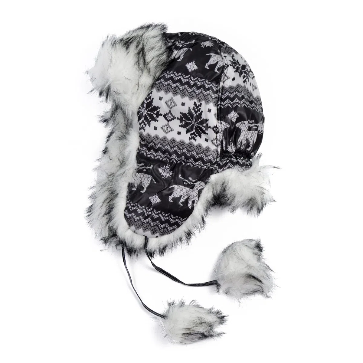 Générique Bonnet Style Chapka péruvien 56-58cm doublé Chaud Hiver Neuf Adulte Motif noël cerf Flocon Hommes Femmes Mixte Unisexe Doublure cz1844
