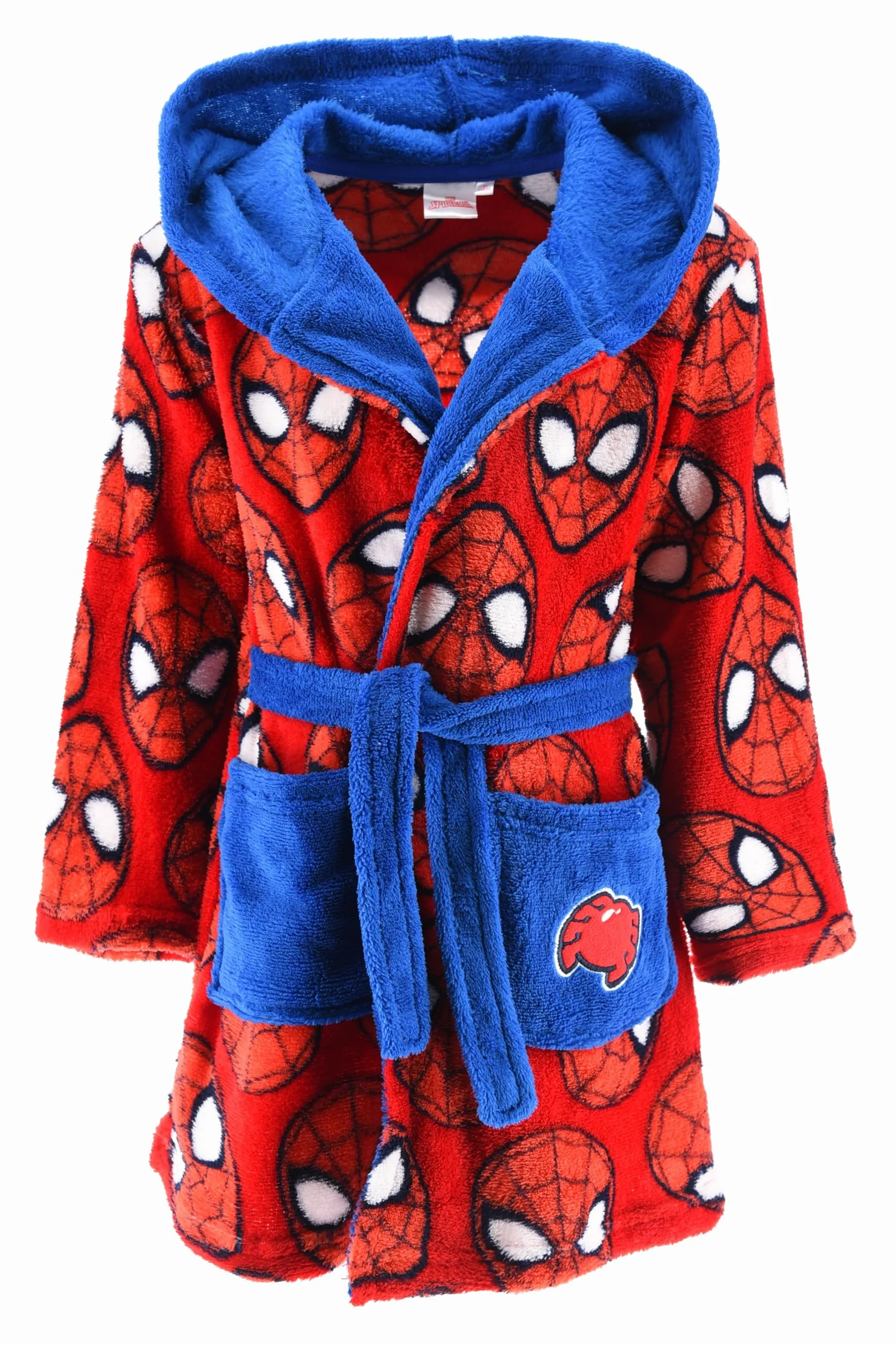 Marvel Spiderman Robe De Chambre pour Garçon, Robe D'intérieur pour Enfans en Polaire Douce, Tailles 3 à 8 Ans