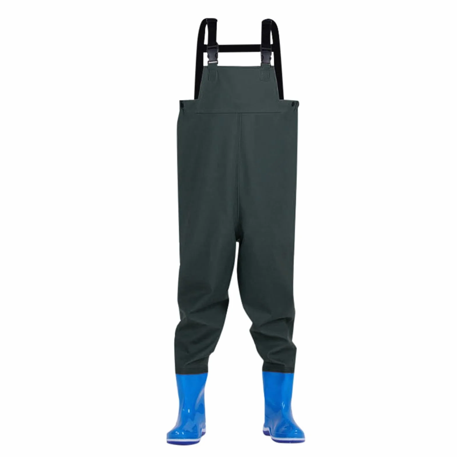 Pantalon de Pluie Enfant avec Bretelles Cuissardes de Poitrine pour Enfants,Cuissardes de Chasse imperméables avec Bottes Combinaison Habiller Garçons