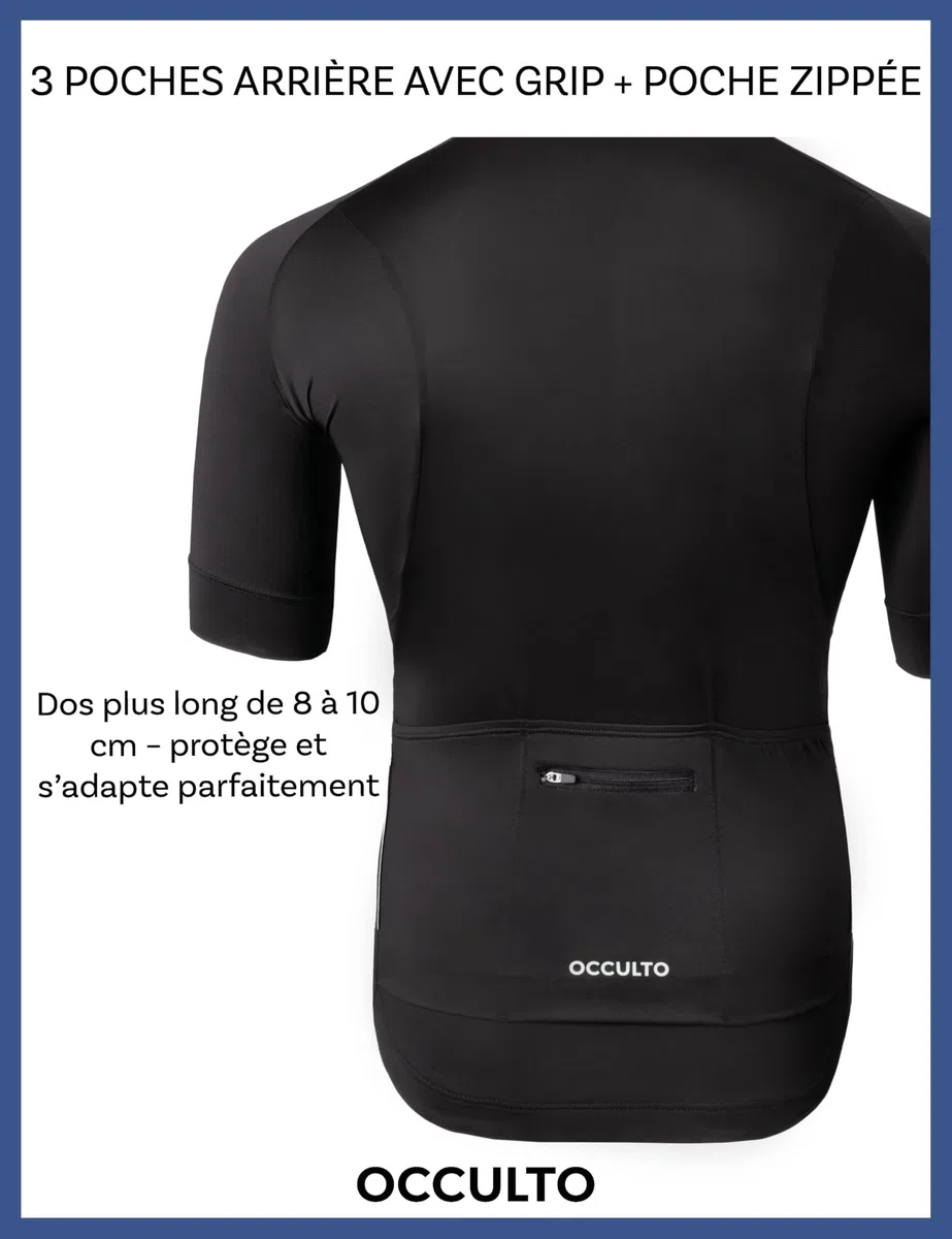 Occulto Maillot Cyclisme Homme (modèle: Milano), Maillot Velo Cycliste