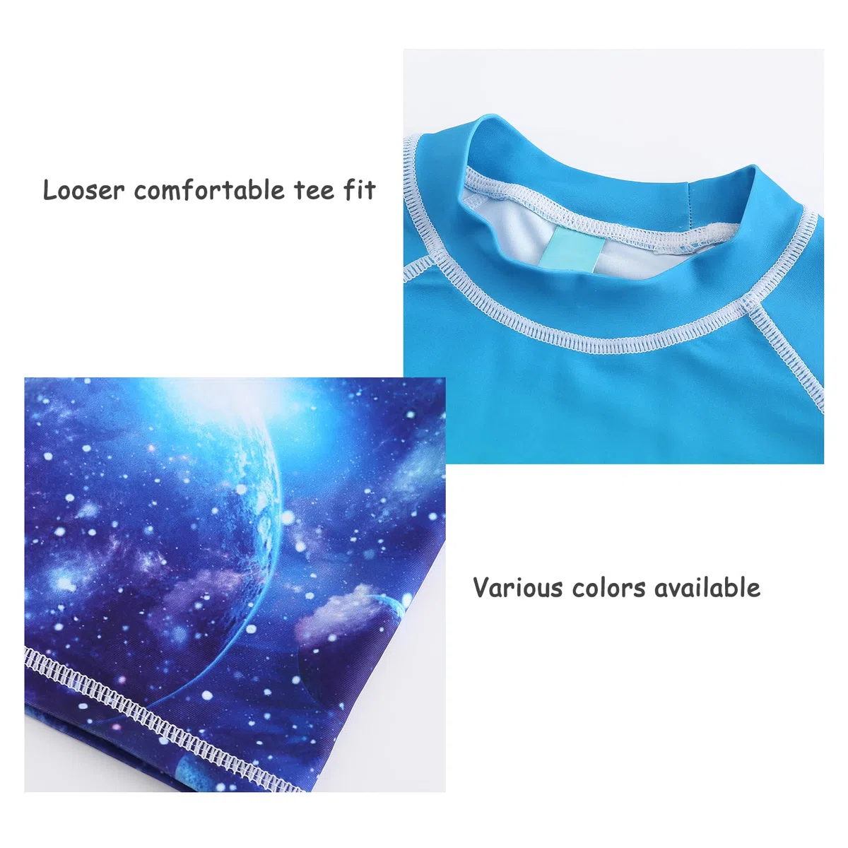 Aisyee T Shirt de Bain Anti UV Garcon à Manches Courtes Maillot de Bain à séchage Rapide Enfant 5-16 Ans