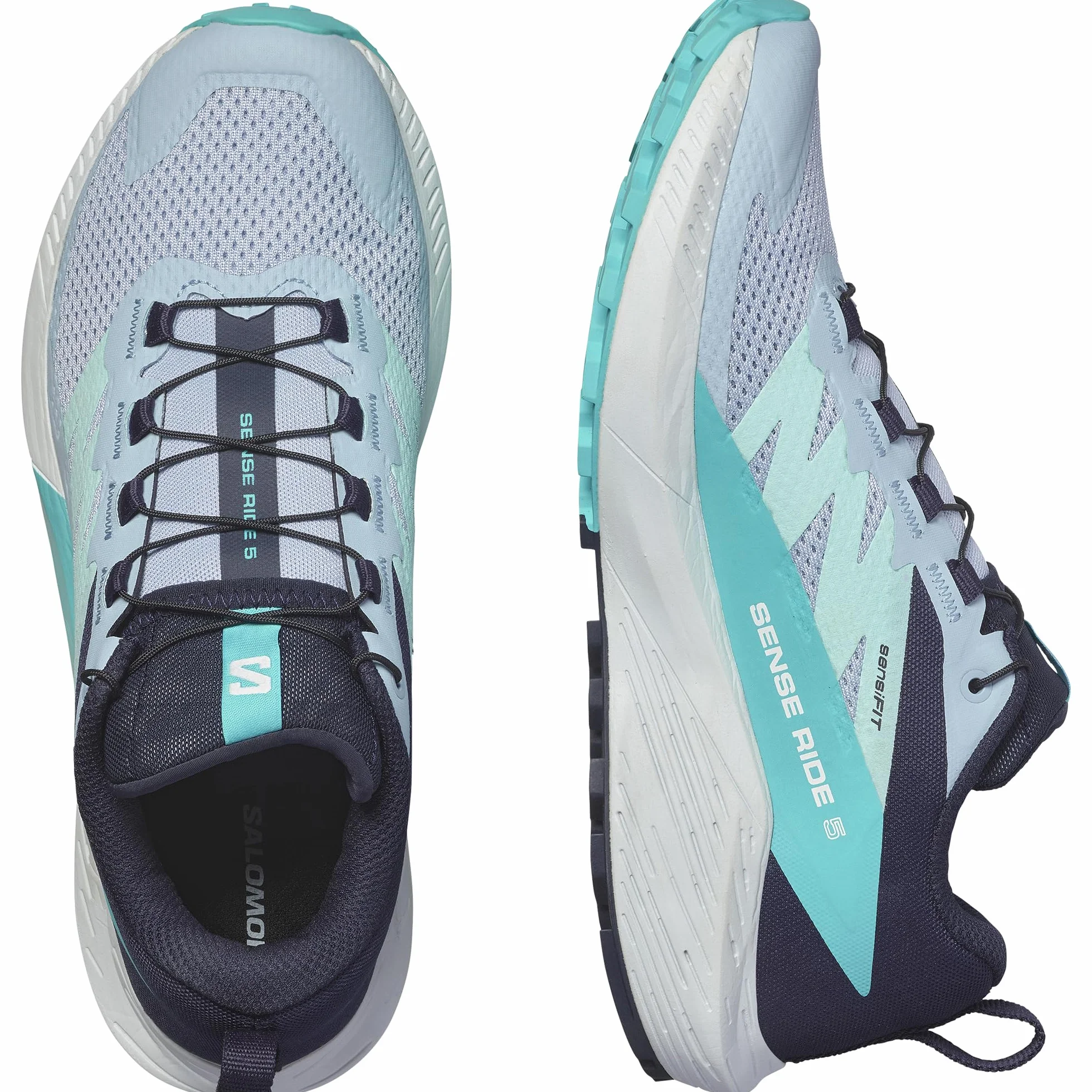 Salomon Sense Ride 4 Chaussures de Trail Running pour Femme, Foulée réactive, Maintien et protection, Adhérence tout-terrain