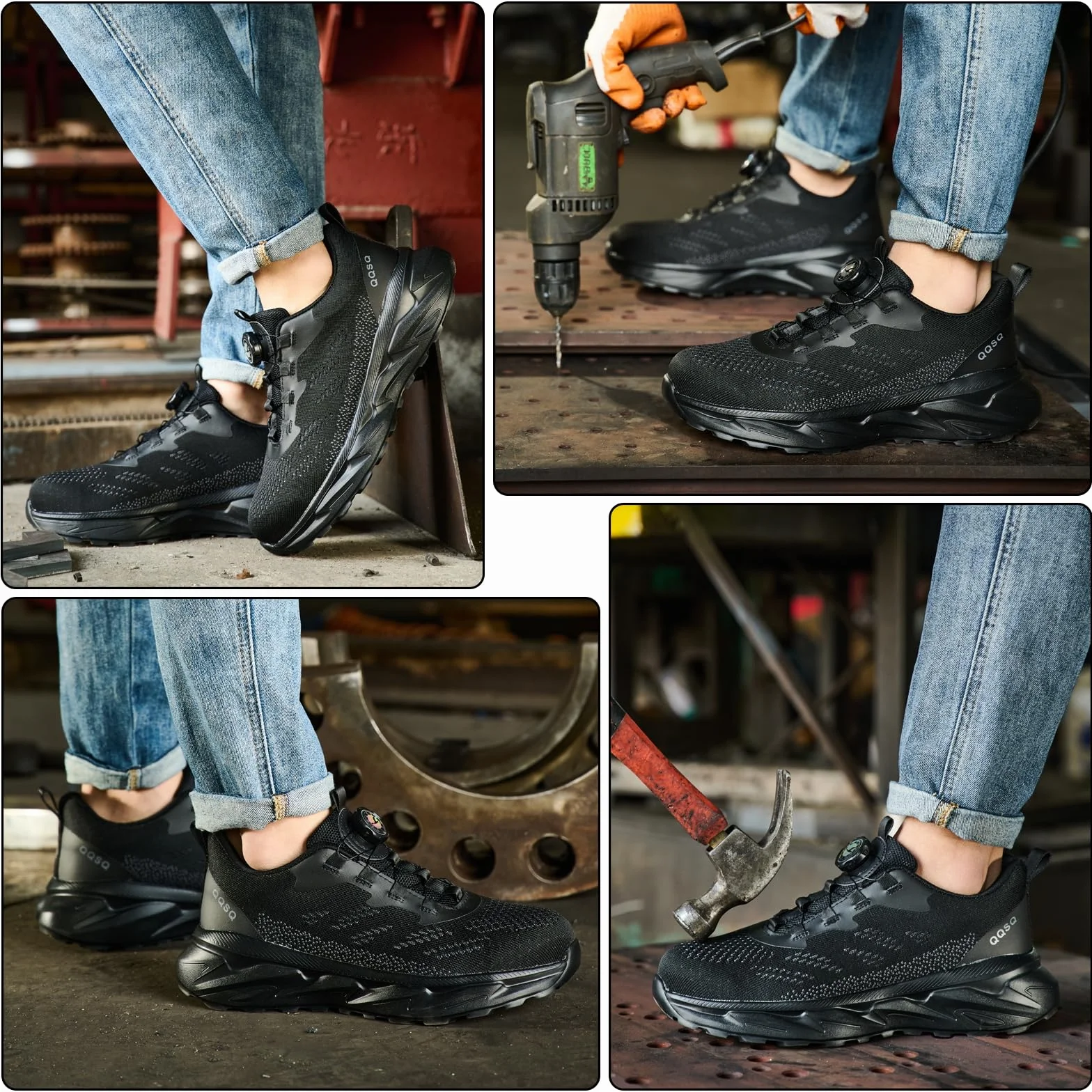 Chaussures de SéCurité Hommes Légère Chaussures de Travail Femme Respirantes Basket Securite Embout en Acier Antidérapante Confortable Chaussures de Sécurité