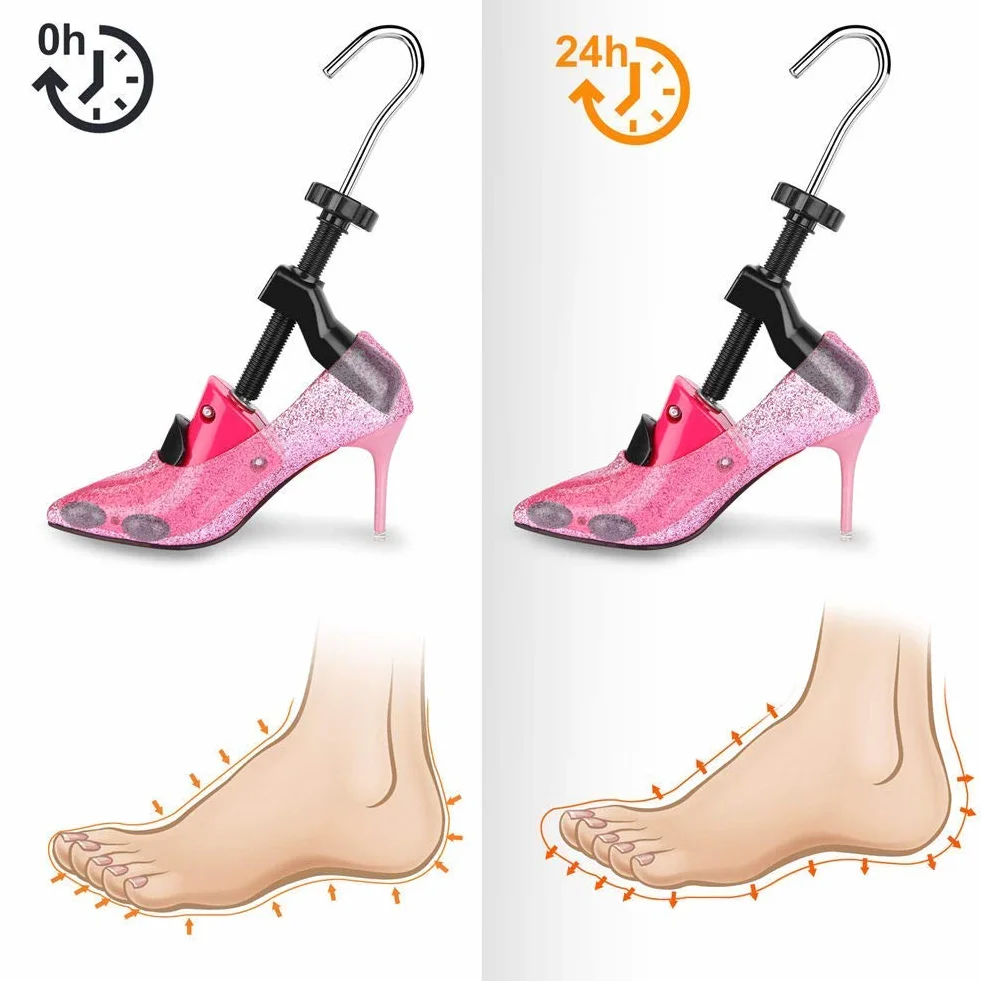 JJDPARTS Embauchoirs à Chaussures, 1 Paire réglable Embauchoir pour Homme Femme avec Corne de Chaussure