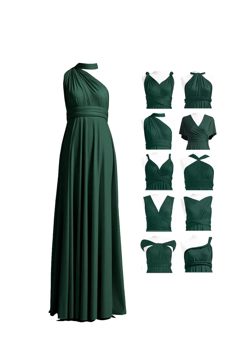 72styles Robe Infinity avec Bandeau, Robe Demoiselle d'honneur Femme Convertible, Longue, Grande Taille, Multi-Way, Soirée,Mariage Invitée