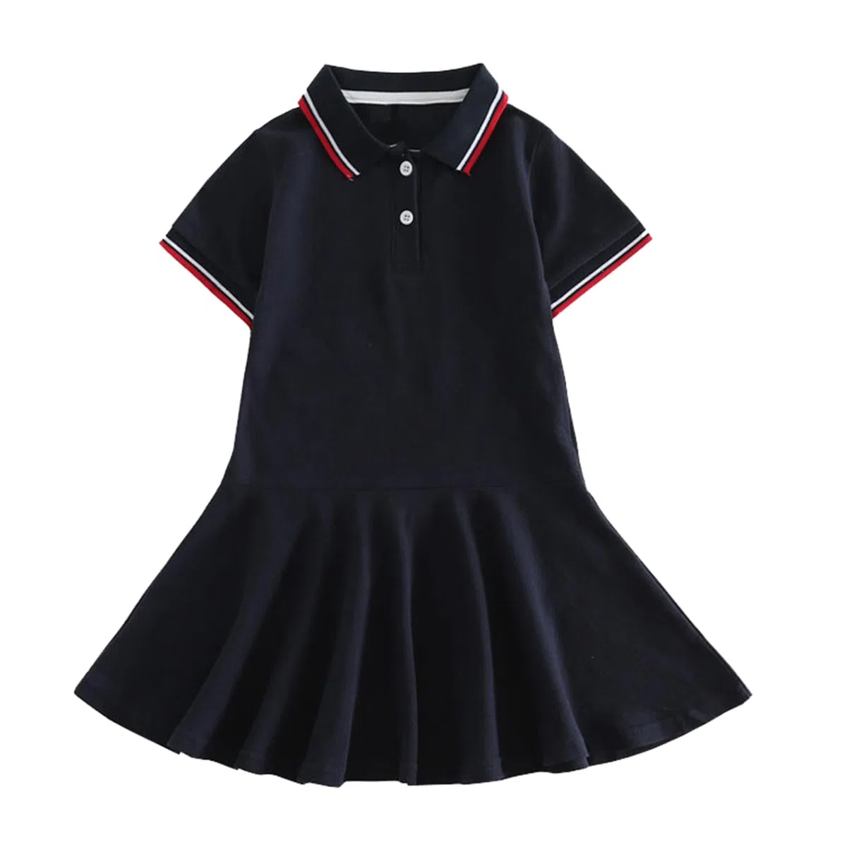 Robe de Tennis sans Manches pour Enfant Fille Robe Plissée de Sport Golf Badminton Volleyball Sportwear 6-14 Ans