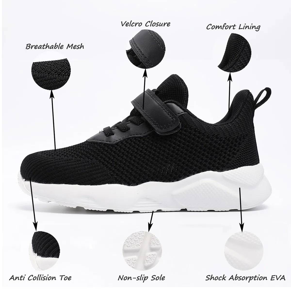 Chaussures de Course pour Enfant Garçon Tennis Chaussure de Sports Fille Respirante Basket Mode Antidérapantes Sneakers Légère Sport Running Shoes