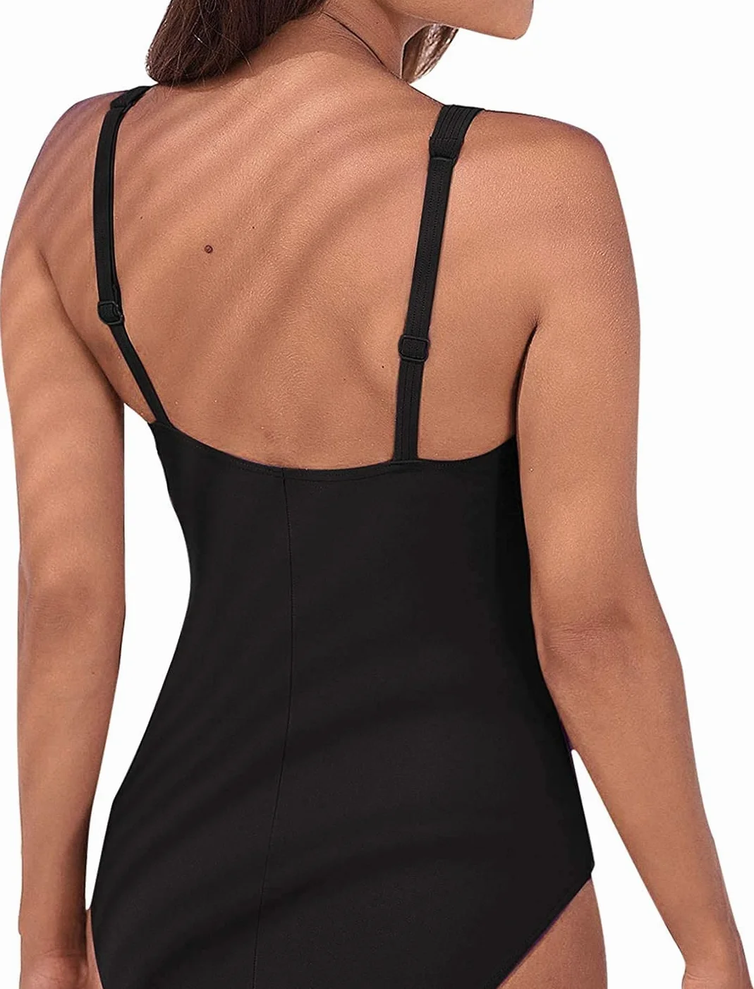 Maillot de Bain Femme 1 Pièce Monokini Vintage Push-Up, Contrôle du Ventre, Bretelles Réglables, Style Sexy et Élégant pour Plage et Natation