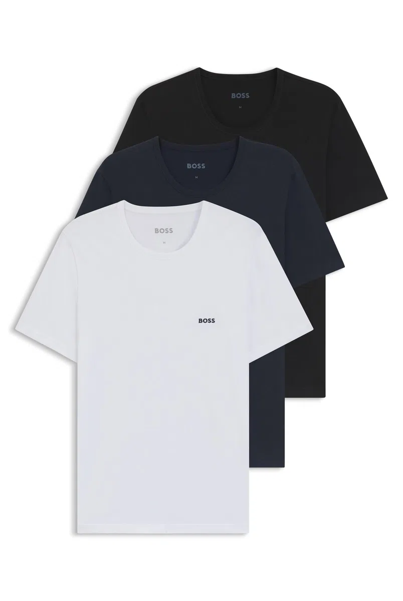 Boss 3-Pack Crew Neck Cotton Jersey T-Shirts T-Shirt Homme (Lot de 3)