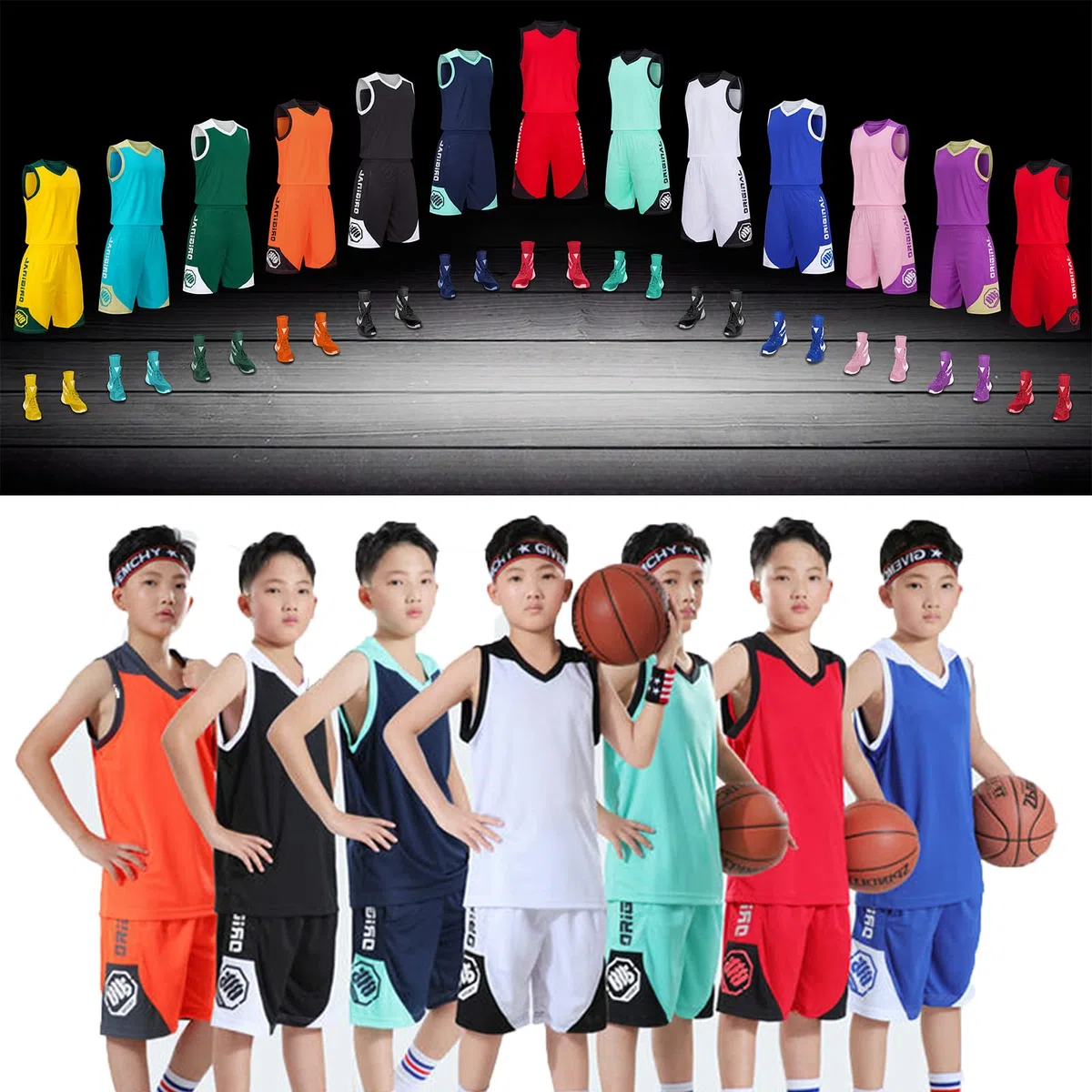Personnalisé Maillot De Basket Enfant Homme Nom Numéro Débardeur et Ensemble Court Ensemble Basketball Enfant