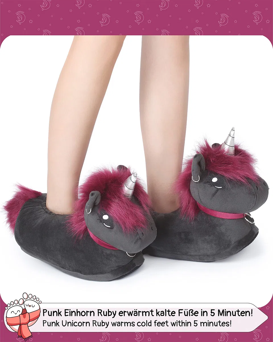 corimori 1847 - (Plusieurs Modèles) Chaussons avec Tête d'animal, Pantoufles Mignonnes en Peluche Polaire
