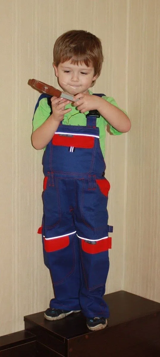 Salopette et pince pour enfant - 100% coton