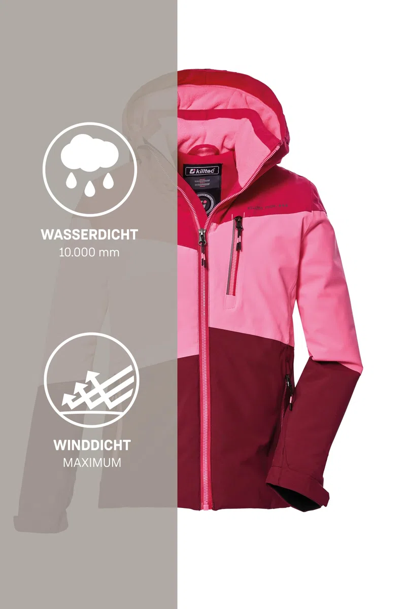 Killtec Kow 170 Grls Jckt Veste fonctionnelle avec capuche et pare-neige/veste d'extérieur imperméable Girl´s