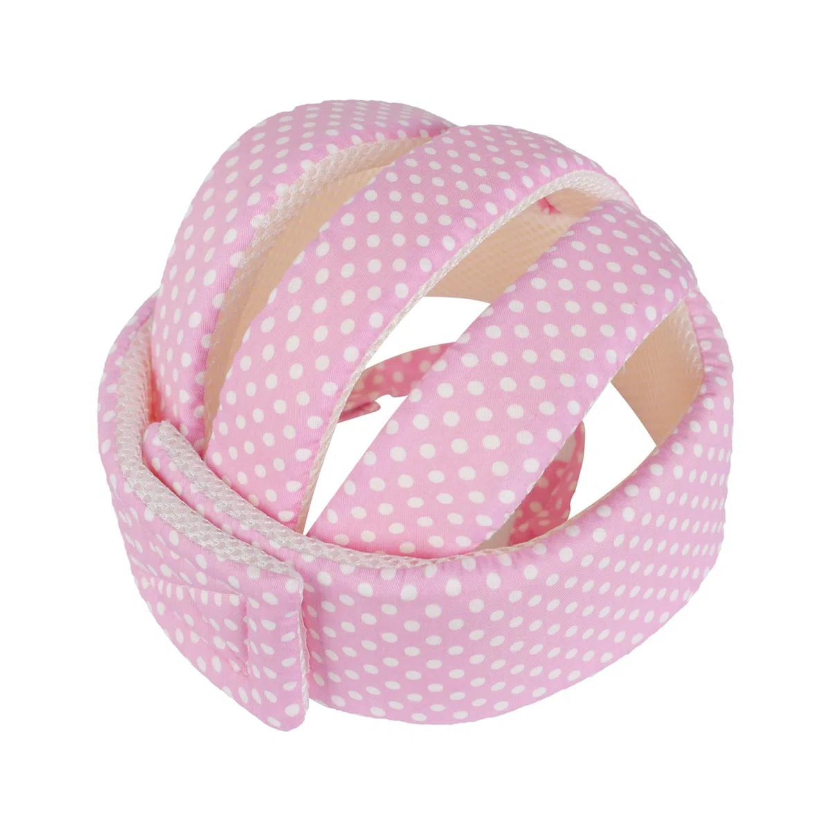 Casque de Sécurité Bébé Bonnet Protéger la Tête Casque de Protection Enfant Garçon Fille Chapeau de Sécurité en Coton Anti-chute Anti-collision Réglable Casquette Protection 0 à 5 Ans (Rose point)