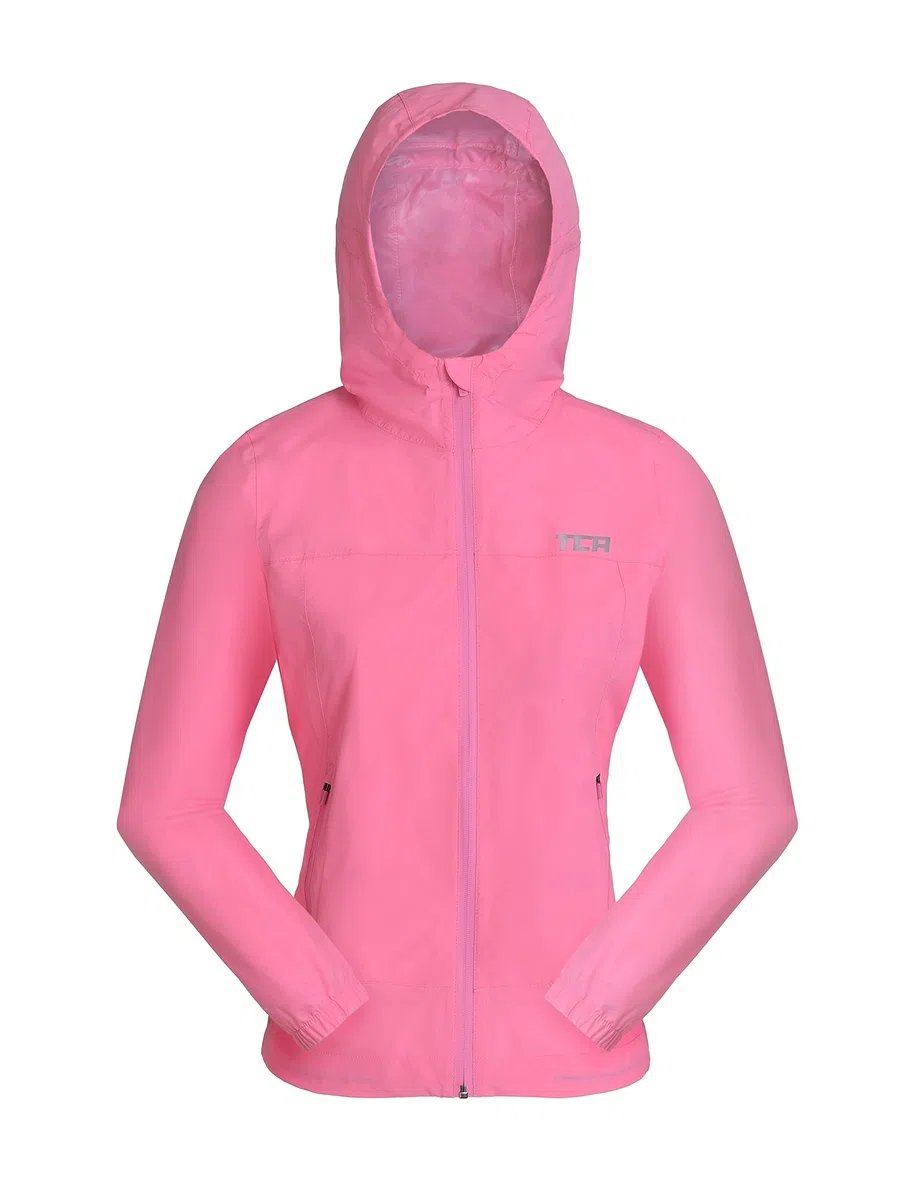 TCA AirLite 2.0 Veste de Course Imperméable pour Fille avec Poches Zippées