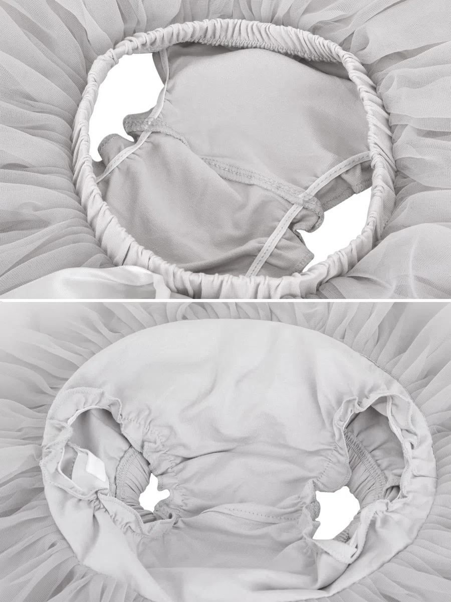 Bébé Tout-Petit Enfant Fille Tutu Princesse Mini Jupe Super Doux Tulle Taille Élastique Ballet Avec Protège-Couche + Bandeau