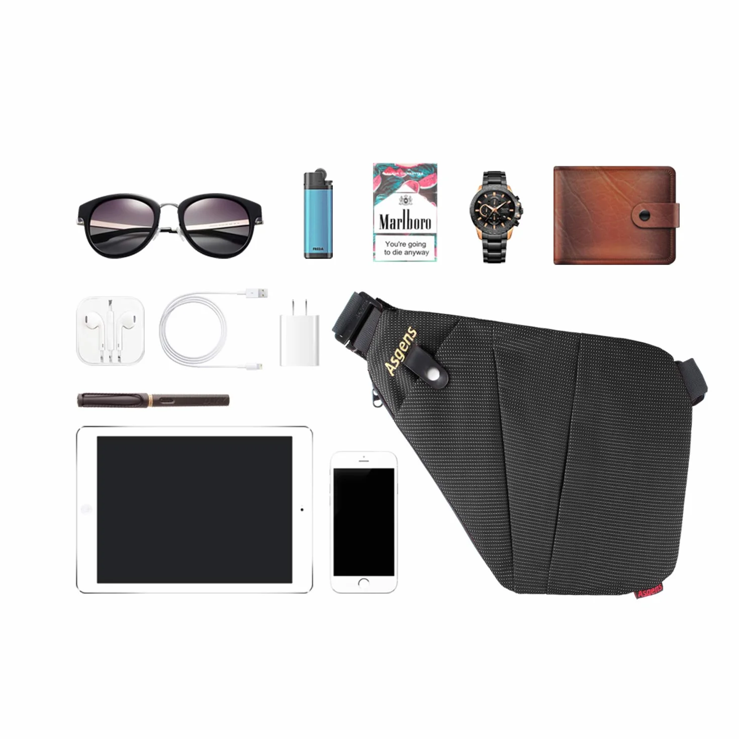 Crossbody Sports Poitrine Sac Pratique Multi-usages Anti-vol Sécurité Sling Bag Sac De Messager Étanche Loisirs Portable pour Enfants et Adultes En Plein Air