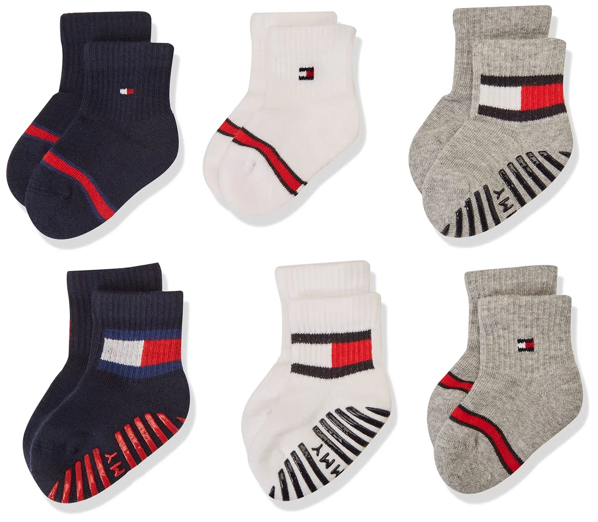 Tommy Hilfiger Adaptive Crew Chaussettes Mixte enfant (lot de 2)