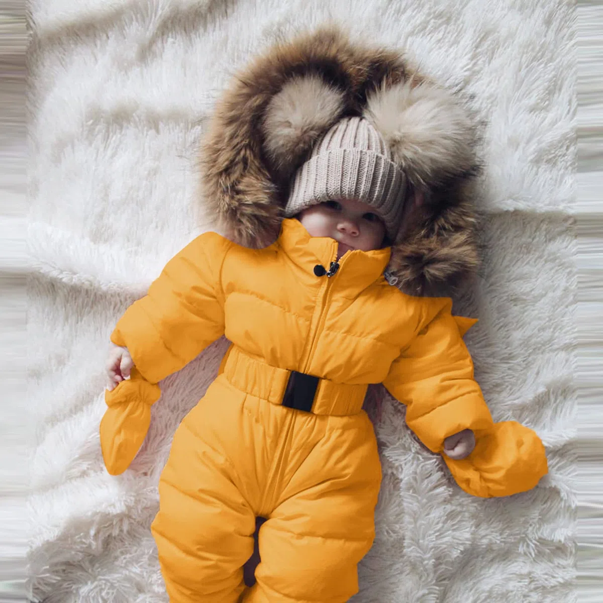 Générique Combinaisons De Neige Bébé Garçon Combinaison 3-6 Mois Outwear Épaissie 3-18 d'hiver Veste Polaire Manteau pour Enfants Lot Body Bebe 0-3 Barboteuse Fille Cadeau