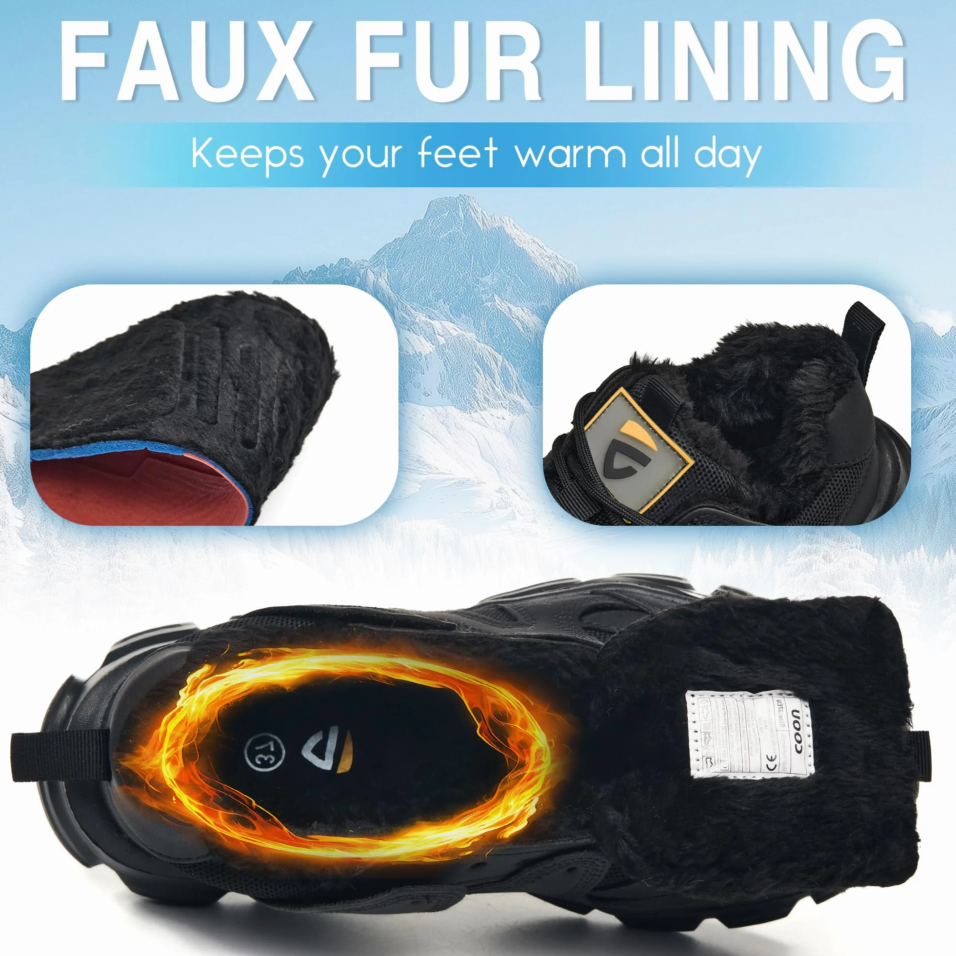 KOIFISH Chaussures de Sécurité Femme Hiver Imperméable Basket de Securite Confortable Chaudes Chaussures de Travail Embout Acier Antidérapante