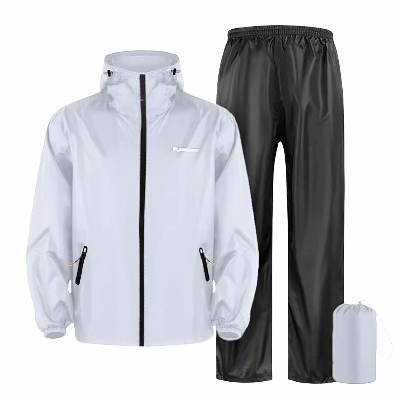 Vêtement de pluie pour vélo, femme, homme, moto, imperméable, coupe-vent, respirant, réfléchissant, deux pièces, avec fermeture éclair, manteau de pluie d'extérieur de qualité supérieure