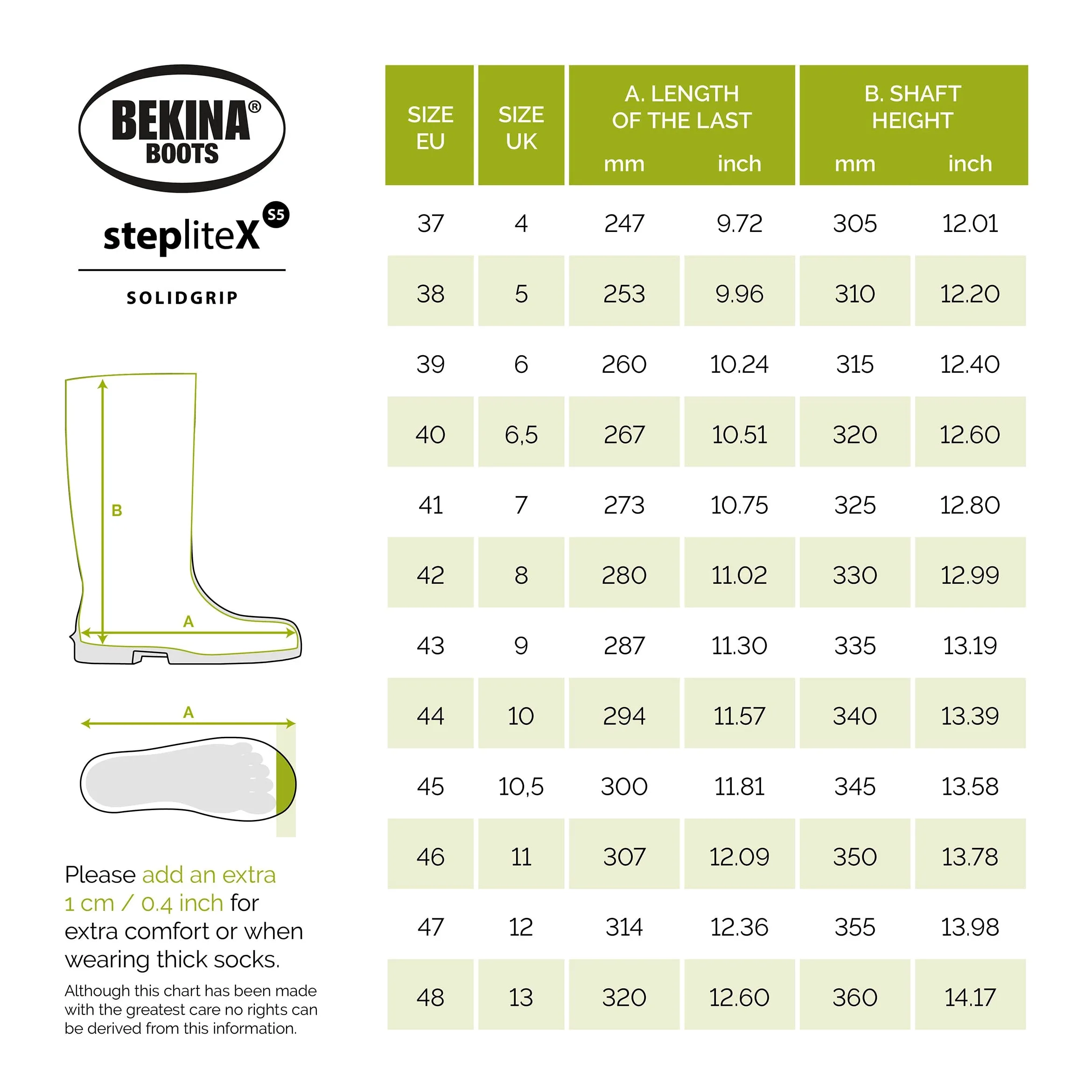 Bekina Bottes de sécurité Robustes pour Les Hommes Non-métallisées, légères, idéal pour l'industrie, la Construction de Route, Noire, EU 42