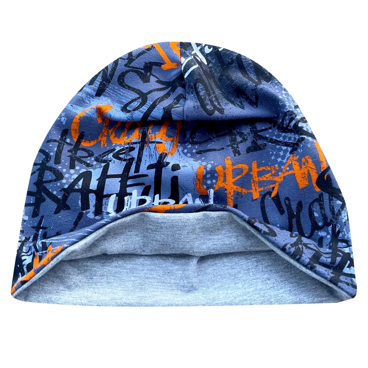 Wollhuhn Shorties Bonnet pour enfant fabriqué à la main en Allemagne – Réversible en coton double couche – Pour filles et garçons toute l'année – Cool et décontracté