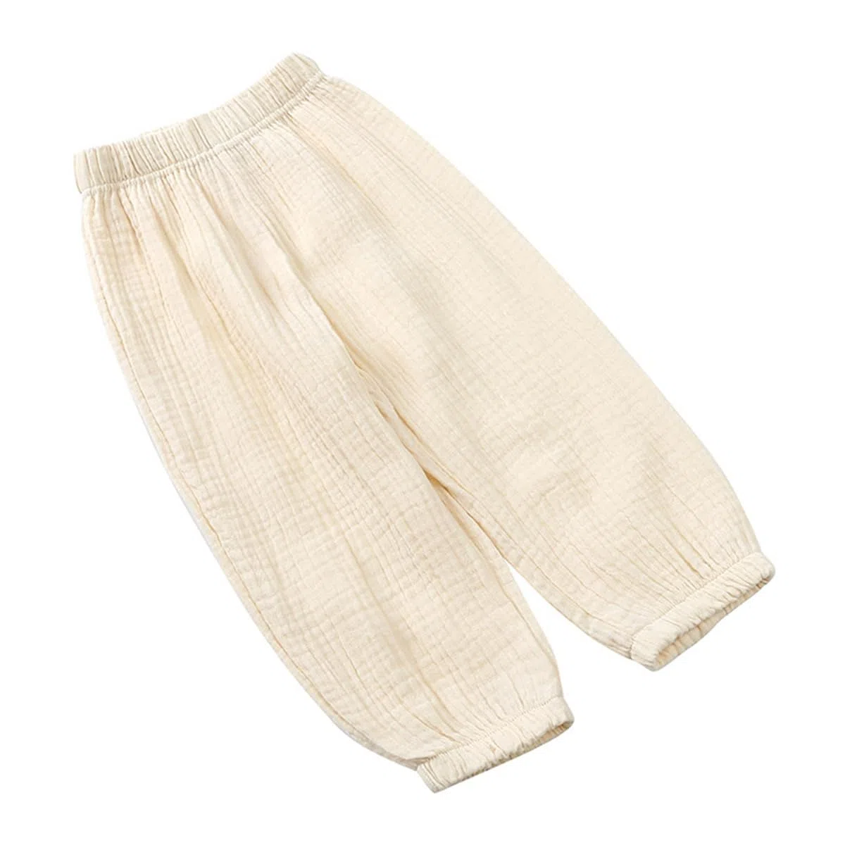 Lot de 3 Pantalon Bloomers Été pour Bébé Pantalon en Coton Lin Pantalon Bouffant à Couleur Unie Pantalons de Survêtement Harem Été Pantalon Long Décontracté Jogging pour Garçon Fille 1-8 Ans