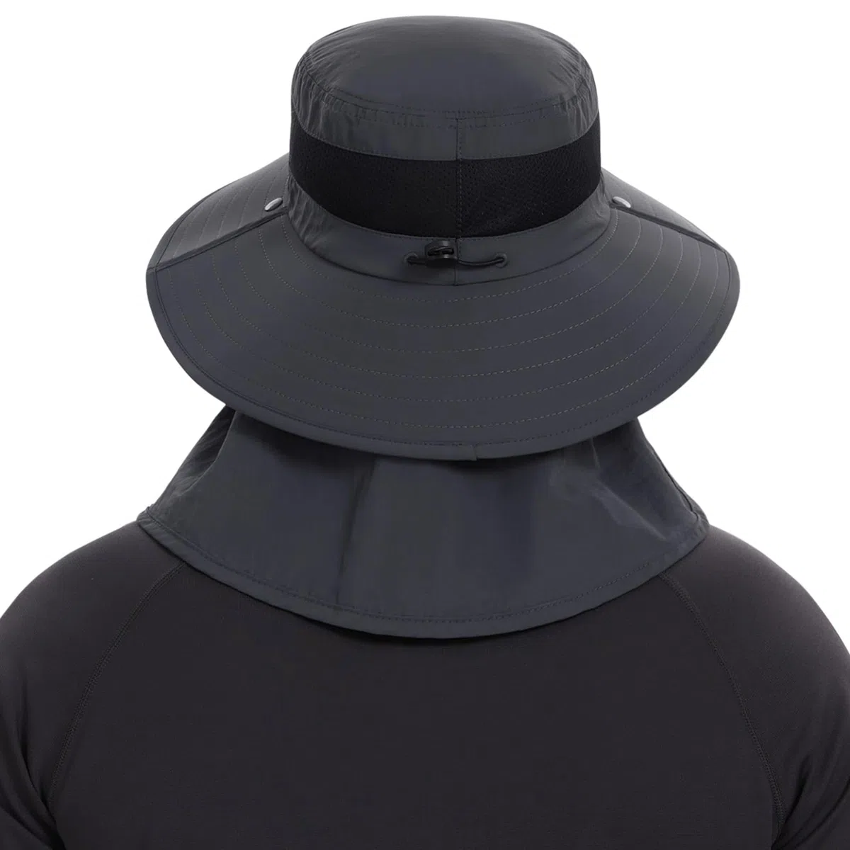 Bassdash Chapeau de Soleil Respirant UPF 50+ avec Couvre-Visage Amovible et Rabat de Cou Chapeau Unisexe à Large Bord résistant à l'eau pour la pêche la randonnée l'extérieur Les Hommes et Les Femmes